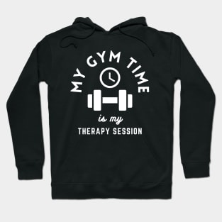 My gym time is my therapy session Funny Lifting Hoodie